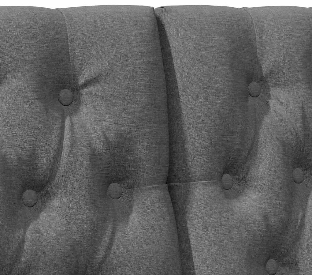 vidaXL Ταπετσαρισμένο κεφαλάρι Σκούρο Γκρι 160 cm Στερεά ξυλεία πεύκου