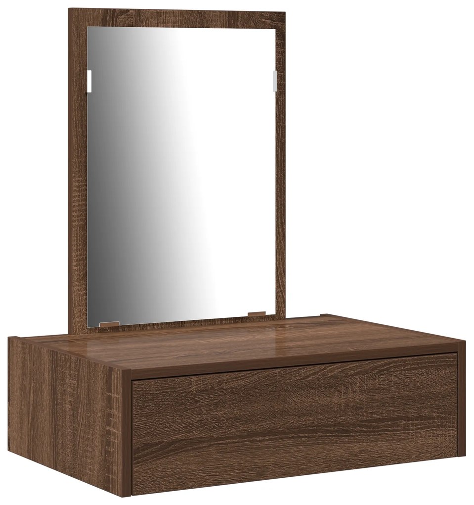 vidaXL Τοίχου Ριχείο Τραπέζι Καφέ Δρυός 60x40x70 cm