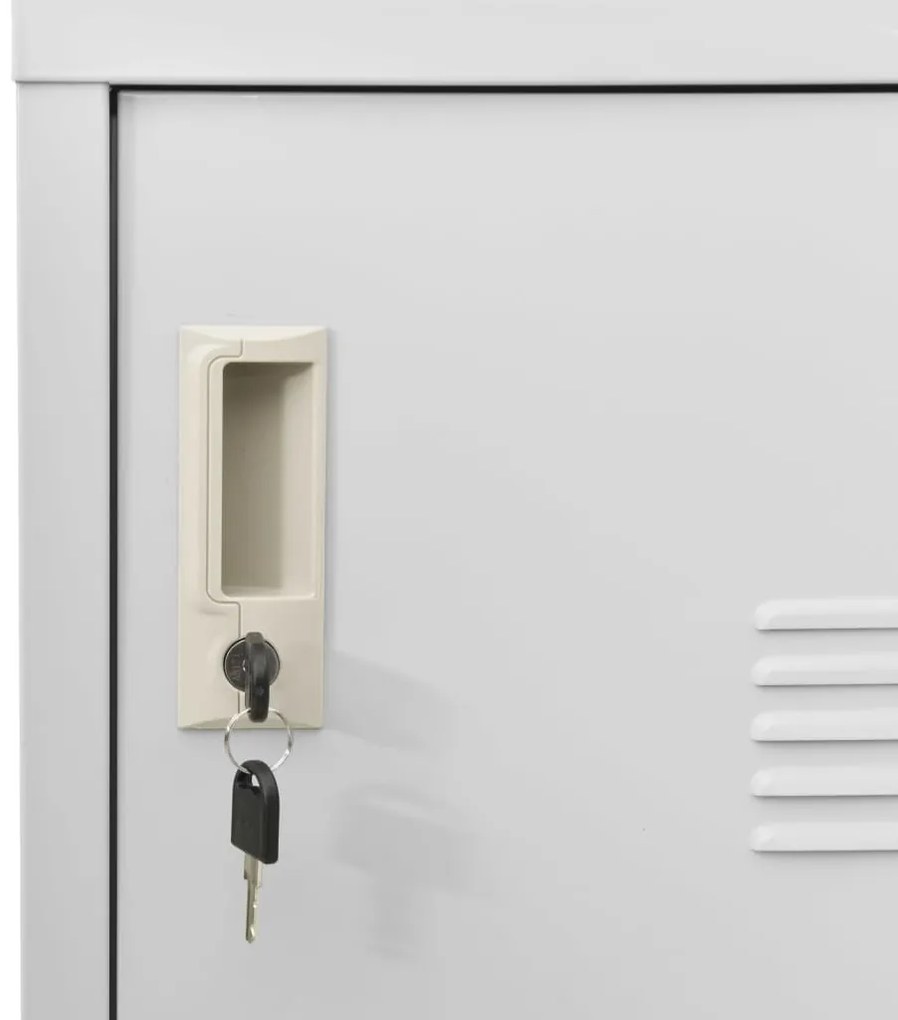vidaXL Φοριαμοί 2 τεμ. Ανοιχτό Γκρι 90 x 45 x 92,5 εκ. Ατσάλινοι