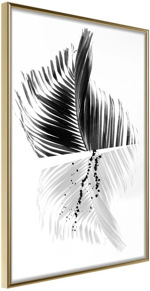 Αφίσα - Abstract Feather - 20x30 - Χρυσό - Χωρίς πασπαρτού