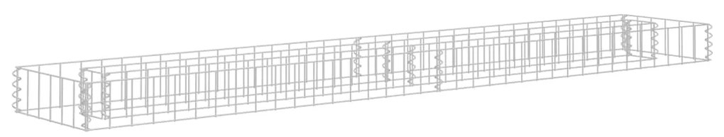 vidaXL Συρματοκιβώτιο-Γλάστρα Υπερυψωμένη 180x30x10 εκ. Γαλβ. Χάλυβας