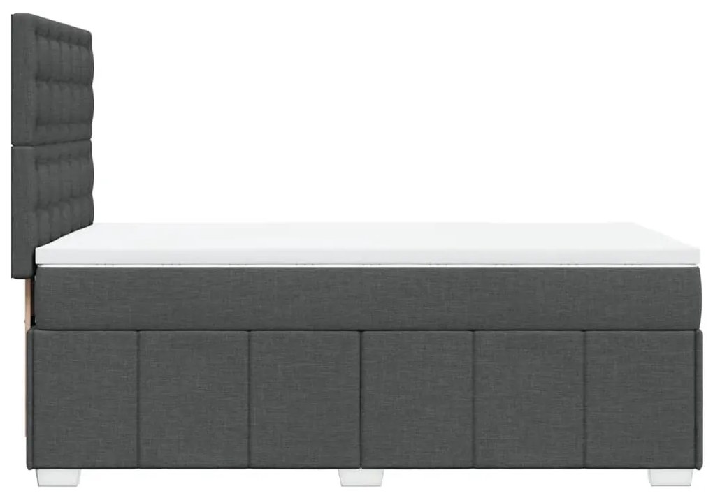 ΚΡΕΒΑΤΙ BOXSPRING ΜΕ ΣΤΡΩΜΑ ΣΚΟΥΡΟ ΓΚΡΙ 80X200 ΕΚ. ΥΦΑΣΜΑΤΙΝΟ 3293810