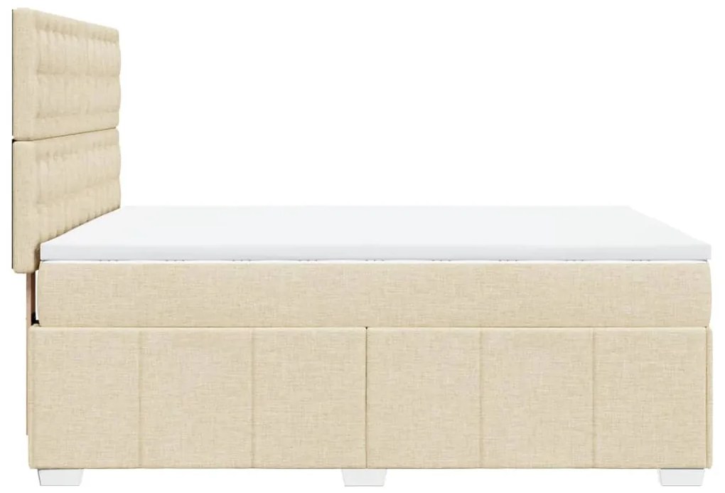 ΚΡΕΒΑΤΙ BOXSPRING ΜΕ ΣΤΡΩΜΑ ΚΡΕΜ 140X200 ΕΚ. ΥΦΑΣΜΑΤΙΝΟ 3291710