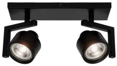 Σποτ Φωτιστικό Τοίχου-Οροφής Δίφωτο Magma Μαύρο 4094901 Viokef-4094901-Μαύρο 4094901