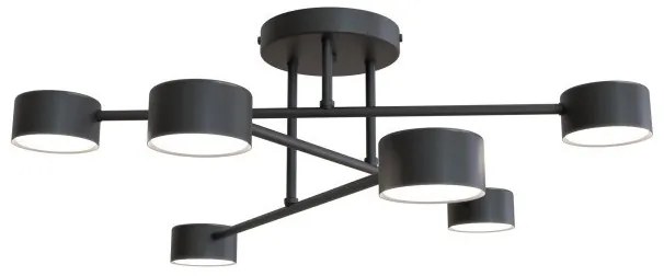 Πλαφονιέρα Φωτιστικό Οροφής 6xGX53 Halo Emibig -1355/6-Μαύρο 1355/6