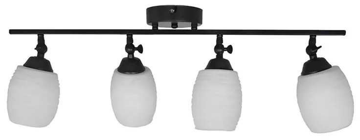 Σποτ Πολύφωτο Heronia Barrel Black/White 01-0393
