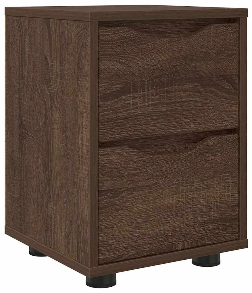 vidaXL Κομοδίνο Καφέ δρυς 30,5 x 30 x 43 εκ Επεξεργασμένο ξύλο