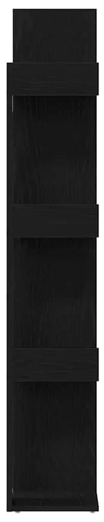 vidaXL Βιβλιοθήκη Μαύρη δρυς 48 x 25.5 x 140 εκ Επεξεργασμένο ξύλο