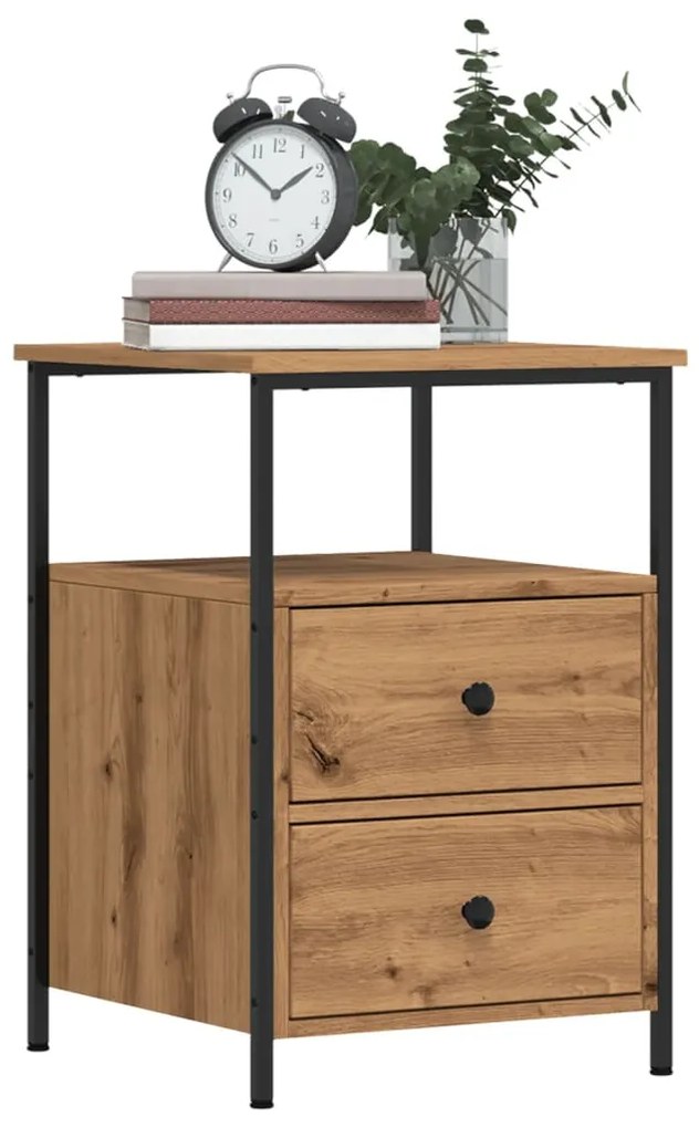 vidaXL Κομοδίνα 2 τεμ Artisan Oak 34x35,5x50 cm Κατασκευασμένο ξύλο