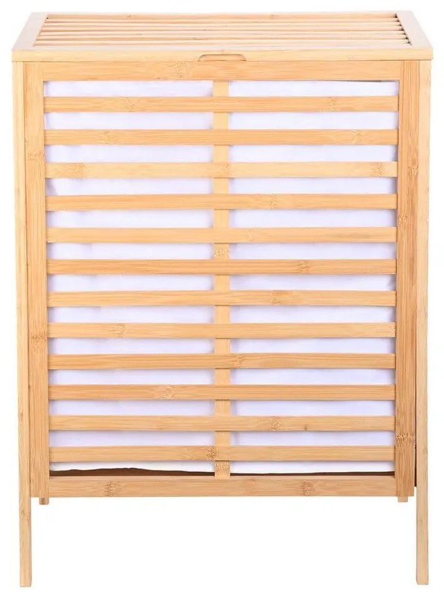 Καλάθι Απλύτων Bamboo Essentials 02-23775 Διπλό 53x35x71cm Natural Estia Bamboo
