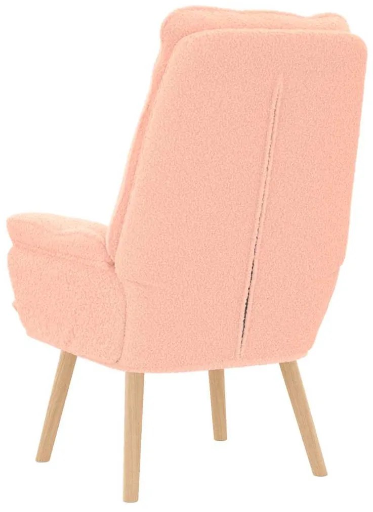 vidaXL Πολυθρόνα Ροζ 69 x 74 x 93 εκ. Υφάσματος Sherpa