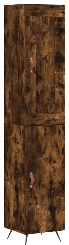 vidaXL Ντουλάπι Καπνιστή δρυς 34,5x34x180 εκ. από Επεξεργασμένο Ξύλο