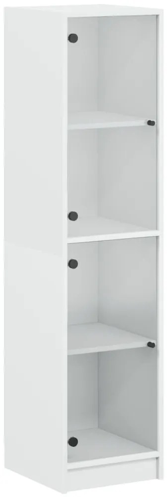 vidaXL Ντουλάπι Λευκό 35 x 37 x 142 εκ. με Γυάλινες Πόρτες