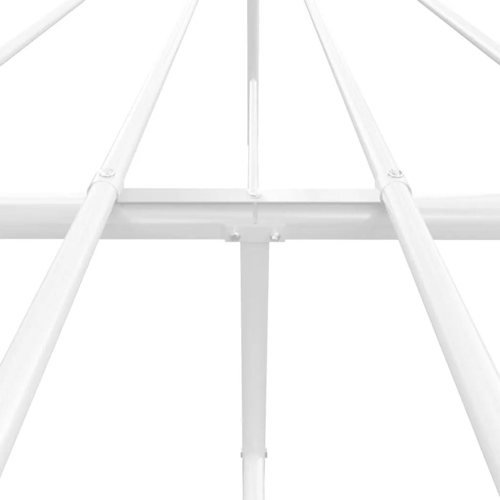 Πλαίσιο Κρεβατιού με Κεφαλάρι Λευκό 135 x 190 εκ. Μεταλλικό - Λευκό
