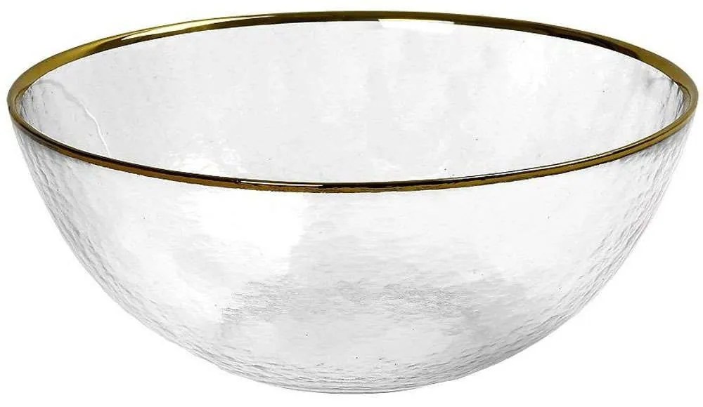 Μπωλ Σερβιρίσματος SUP202K4 Φ15x7cm Clear-Gold Espiel Glass