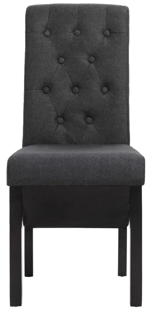 vidaXL Καρέκλες Τραπεζαρίας 6 τεμ. Σκούρο Γκρι Υφασμάτινες