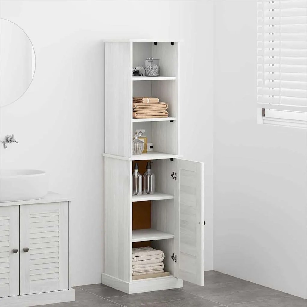 vidaXL Σετ Επίπλων Μπάνιου VIGO 2 pcs Καφέ και Λευκό 37 x 34 x 150 εκ