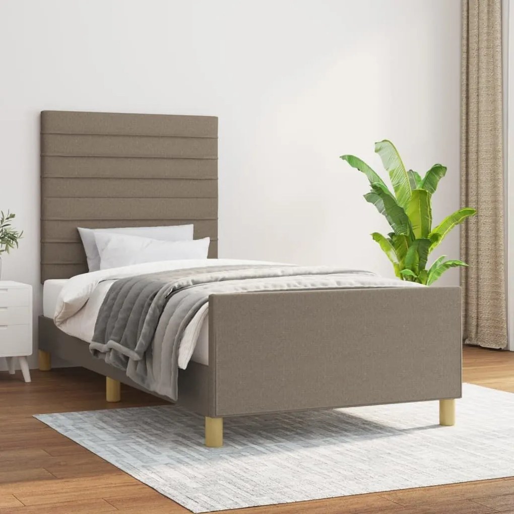 Σκελετός Κρεβατιού Χωρίς Στρώμα Taupe 90x190 εκ. Υφασμάτινο 3125102