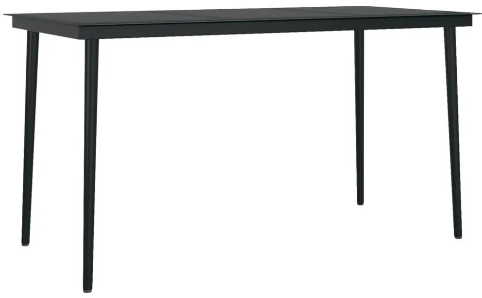 vidaXL Σετ Τραπεζαρίας Κήπου 5 Τεμαχίων Μαύρο