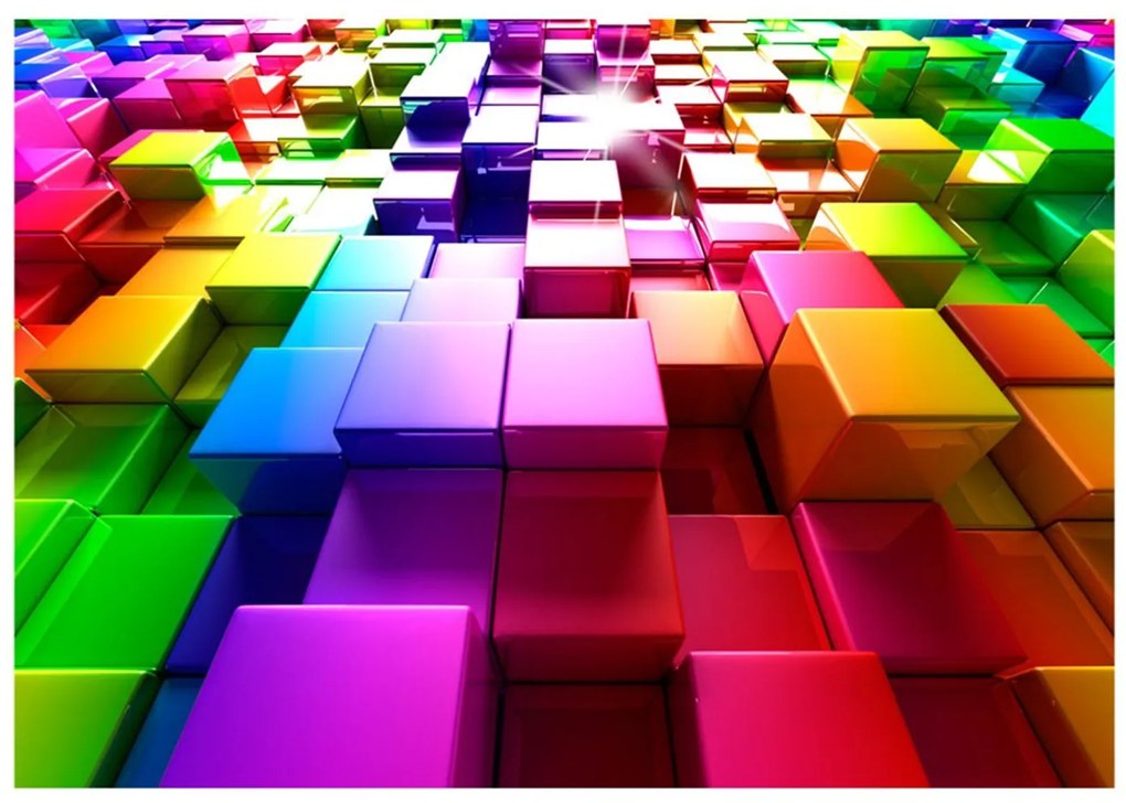 Φωτοταπετσαρία - Colored Cubes 100x70