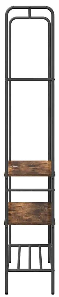 vidaXL Ράφι Ρούχων Καπνιστό Δρύς 77 x 30 x 171 εκ Επεξεργασμένο ξύλο