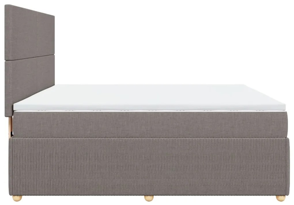 ΚΡΕΒΑΤΙ BOXSPRING ΜΕ ΣΤΡΩΜΑ TAUPE 180X200 ΕΚ. ΥΦΑΣΜΑΤΙΝΟ 3292132