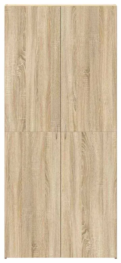 vidaXL Ντουλάπα Παπουτσιών Καφέ 80 x 35.5 x 180 εκ Επεξεργασμένο ξύλο