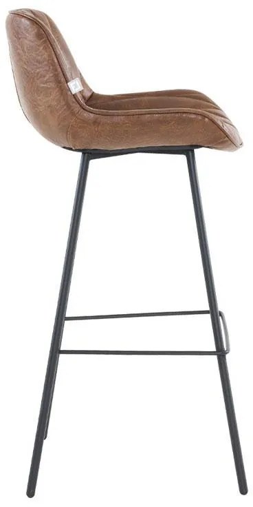 Σκαμπό Μπάρ FL2033 Fylliana Καφέ - Ανθρακί - Μαύρο 48x50x101 εκ. 2αδα