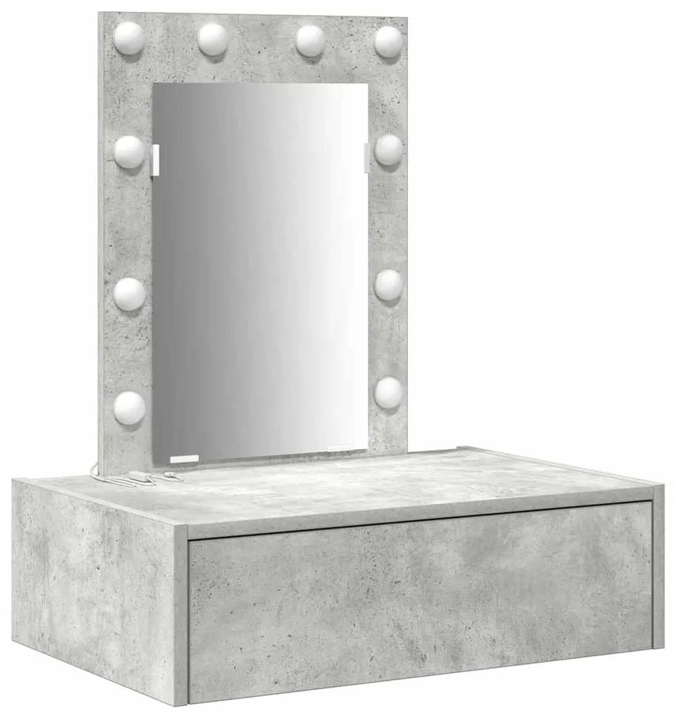 vidaXL Τραπέζι περιποίησης Γκρι 60 x 40 x 70 εκ. Επεξεργασμένο ξύλο