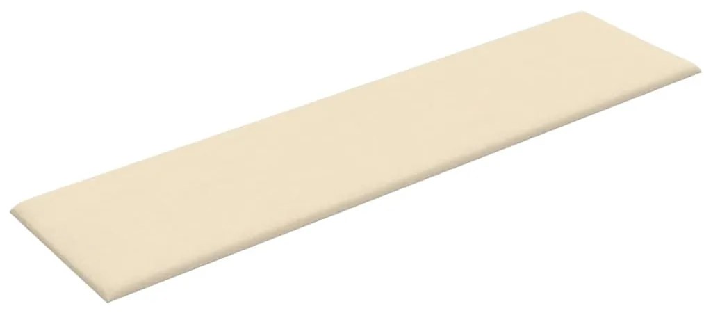 vidaXL Πάνελ Τοίχου 12 τεμ. Κρεμ 60 x 15 εκ. 1,08 μ² Υφασμάτινα