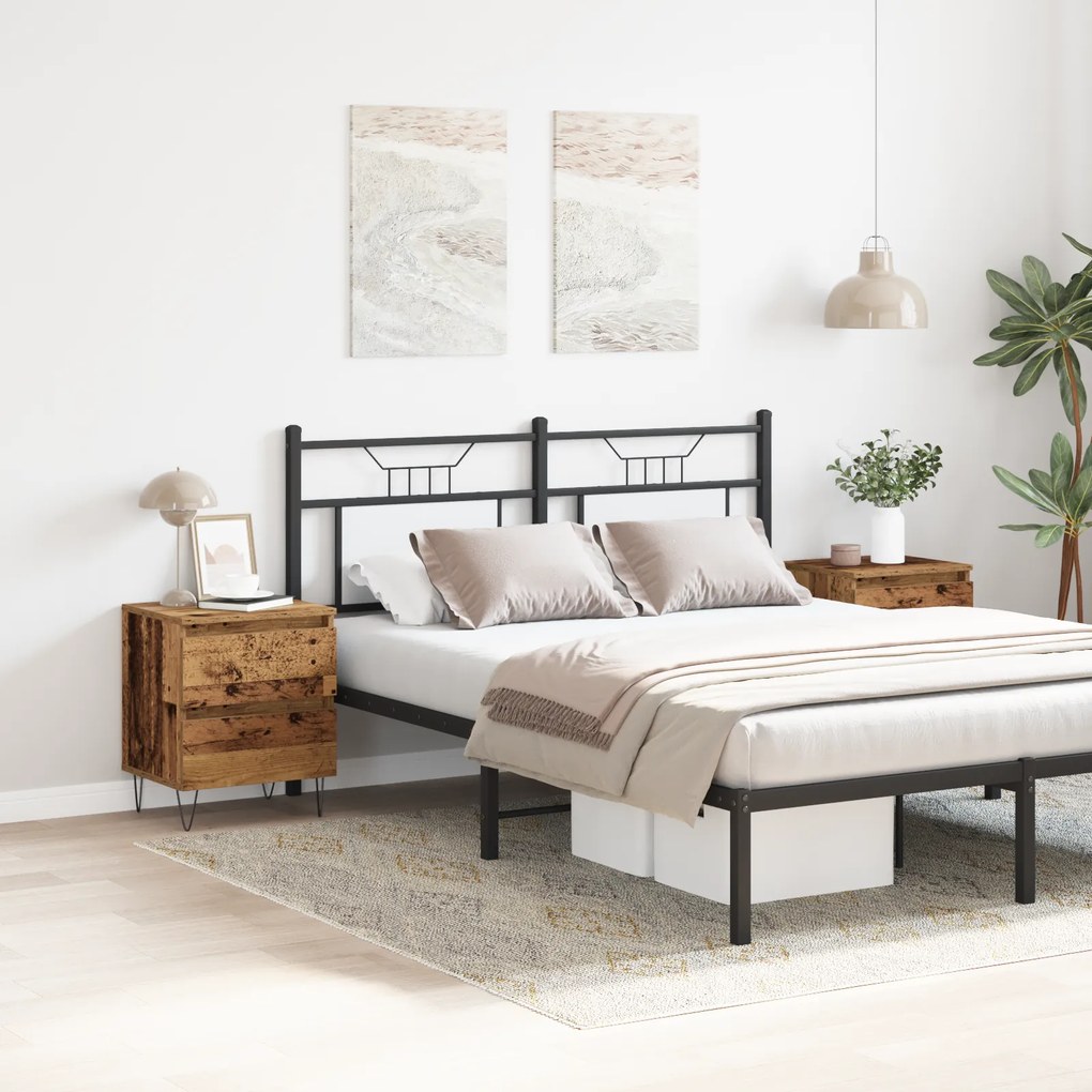 vidaXL Κομοδίνα 2 τμχ Παλιό Ξύλο 40x35x50 εκ. Συνθετικό Ξύλο