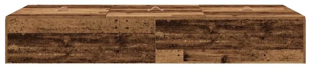 vidaXL Σκελετός Κρεβατιού Παλαιό ξύλο 90 x 190 cm Επεξεργασμένο ξύλο