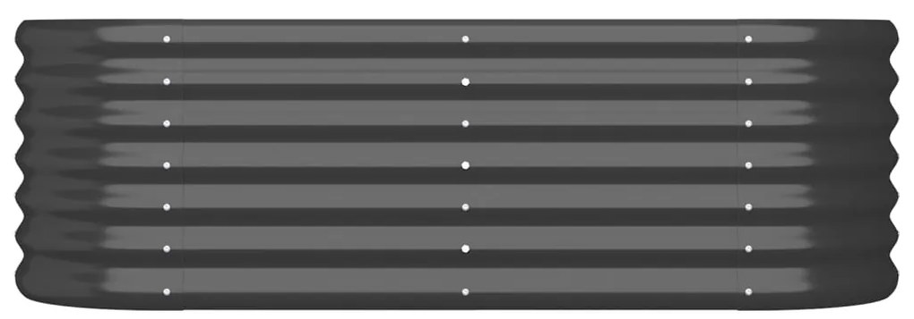 vidaXL Ζαρντινιέρα Υπερυψ. Ανθρακί 114x40x36 εκ. Ατσάλι Ηλεκτρ. Βαφή