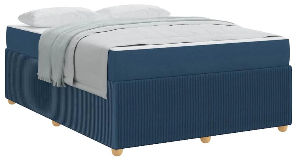 vidaXL Σκελετός Κρεβατιού Άλλο Μπλε 140 x 200 cm ύφασμα