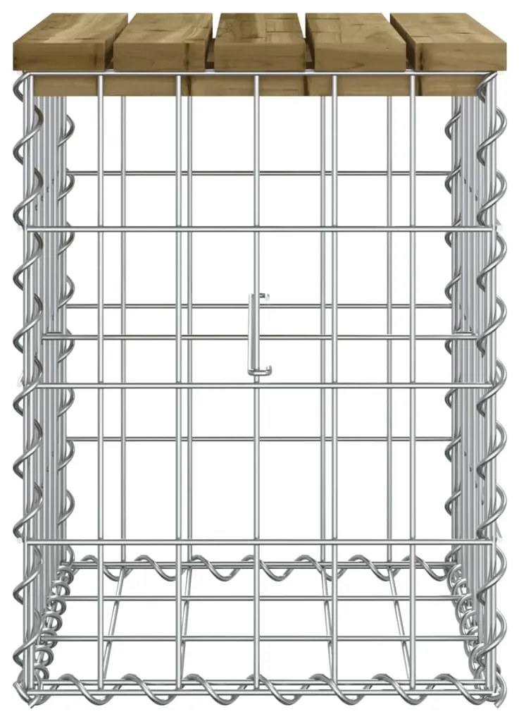 vidaXL Παγκάκι Κήπου Συρματοκιβώτιο 33x31x42 εκ. Εμποτ. Ξύλο Πεύκου