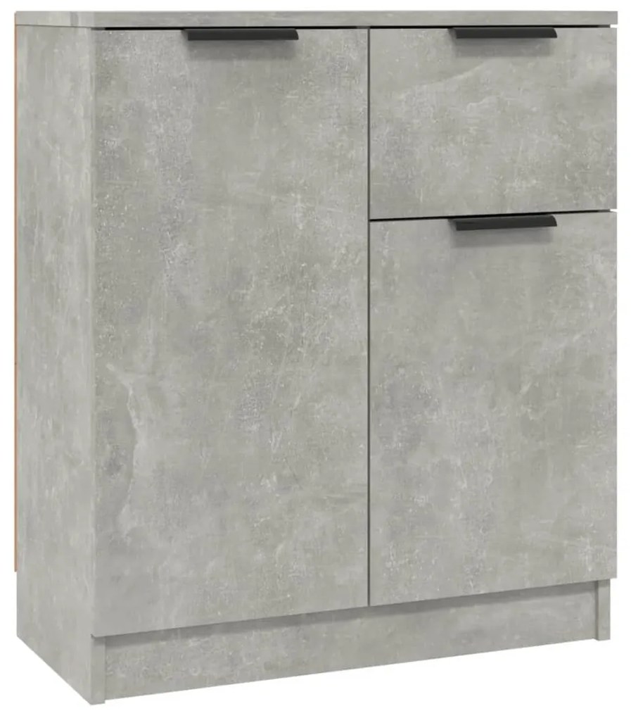 vidaXL Ντουλάπια 2 τεμ. Γκρι Σκυροδέματος 60x30x70 εκ. Επεξεργ. Ξύλο