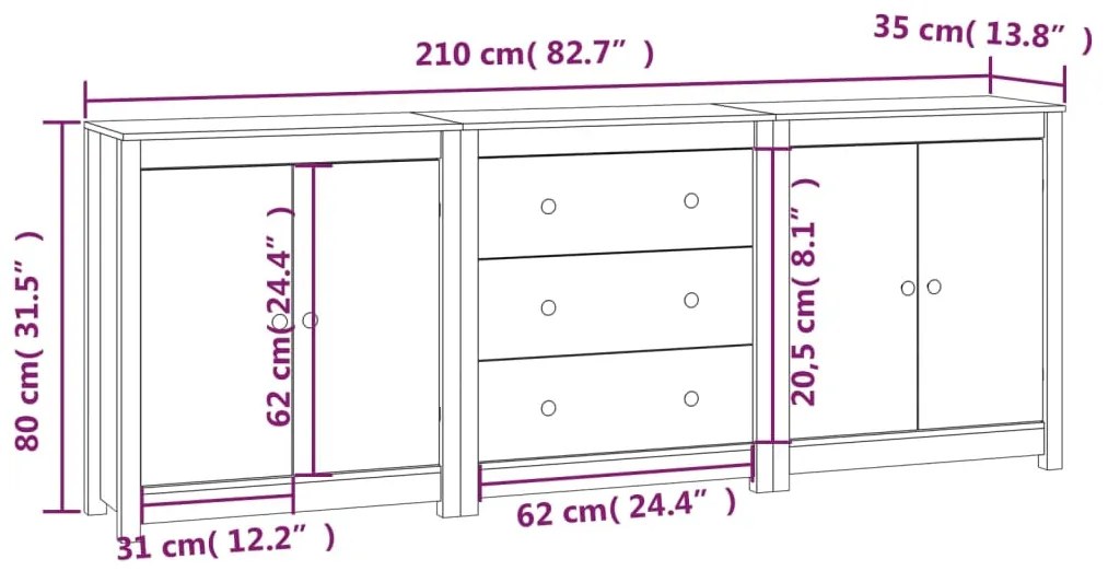 ΝΤΟΥΛΑΠΙ ΛΕΥΚΟ 210 X 35 X 80 ΕΚ. ΑΠΟ ΜΑΣΙΦ ΞΥΛΟ ΠΕΥΚΟΥ 3114070