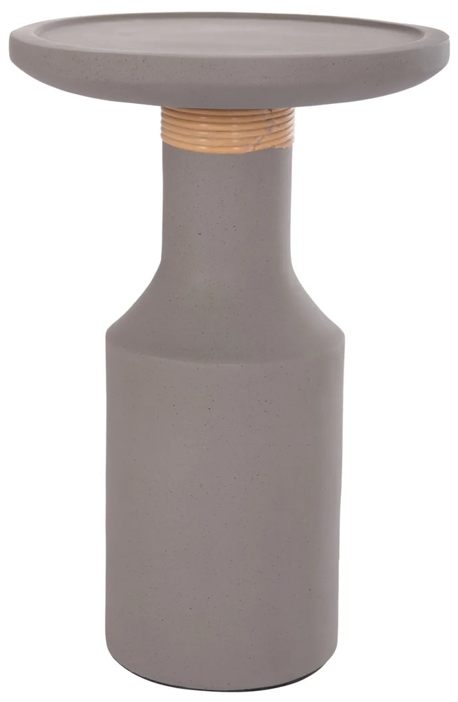 ΒΟΗΘΗΤΙΚΟ ΤΡΑΠΕΖΙ TRED(T) HM18169.03 FIBER CEMENT ΓΚΡΙ-ΦΥΣΙΚΟ RATTAN--Φ40x61Υεκ. - 0535723 - HM18169.03