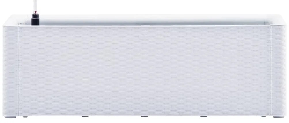 vidaXL Ζαρντινιέρα Κήπου Λευκή 100x43x33 εκ. με Αυτόματο Πότισμα