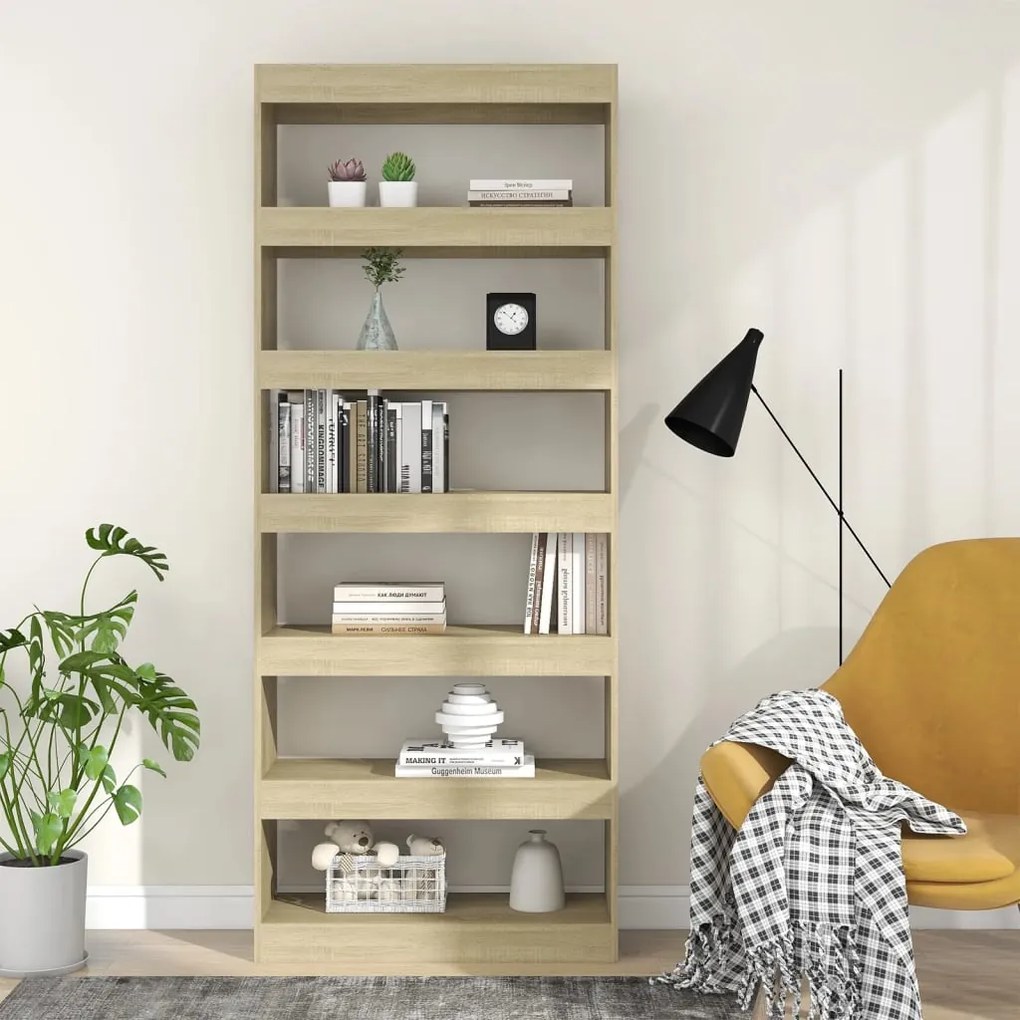 Βιβλιοθήκη/Διαχωριστικό Sonoma Δρυς 80x30x198 εκ. Επεξ. Ξύλο 811730