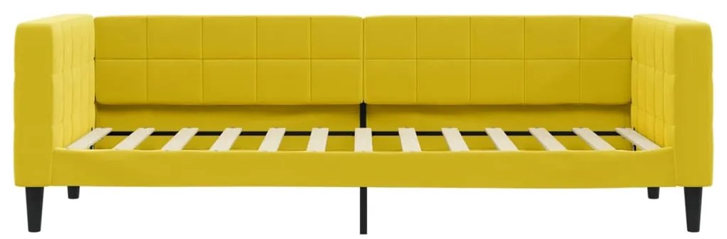 vidaXL Καναπές Κρεβάτι Συρόμενος Κίτρινος 80 x 200 εκ. Βελούδινος