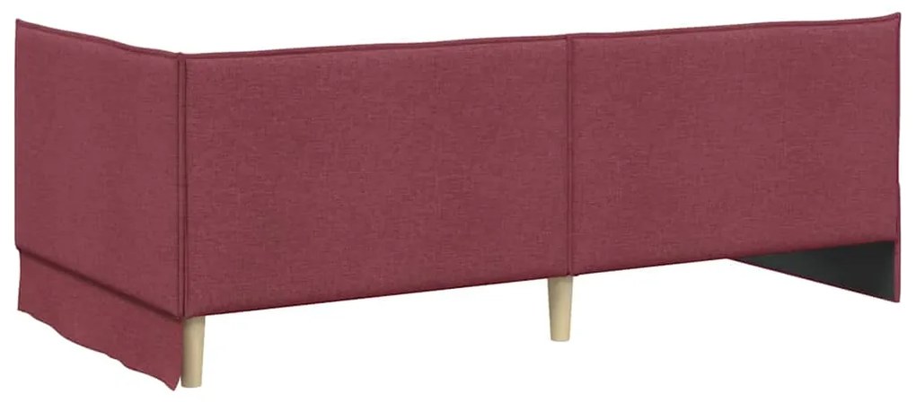 vidaXL Κρεβάτι Γωνίας με κεφαλάρι Μπορντό 90 x 200 cm ύφασμα