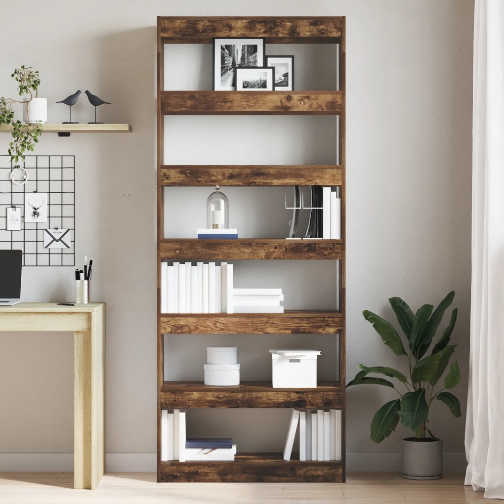 vidaXL Ντουλάπα/Διαίρεση Χώρου Καπνιστής Δρυ 80x30x198 εκ.