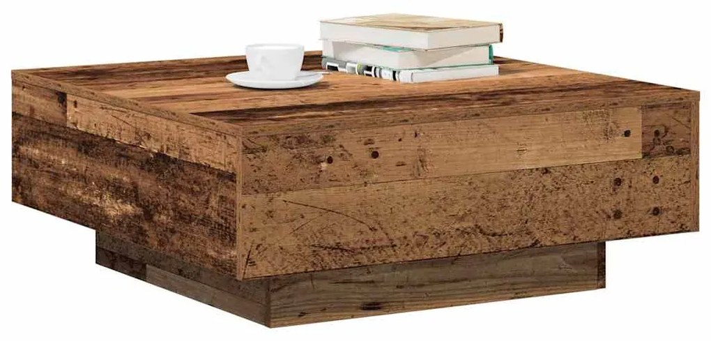 vidaXL Τραπεζάκι σαλονιού Παλιό Ξύλο 80 x 80 x 31 cm