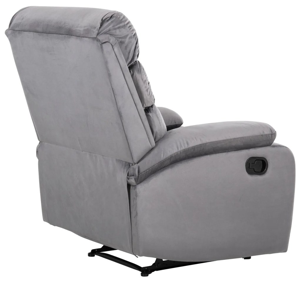 Πολυθρόνα YASUMU RELAX C9783.01 Γκρί Βελούδο 80x93x100Υεκ. 80x93x100 εκ.