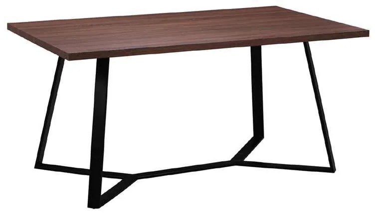 Τραπέζι Hanson 160x90x75cm Σκ.Καρυδί/Βαφή Μαύρη