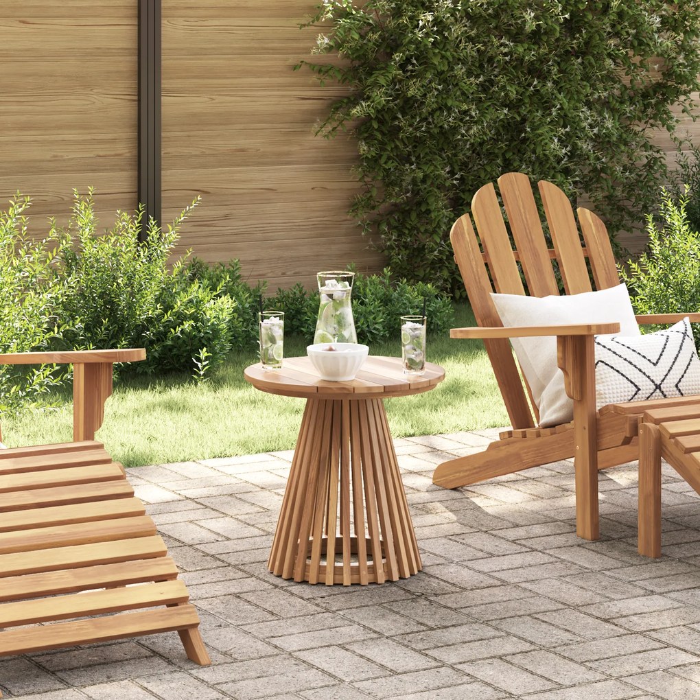 vidaXL Τραπέζι Κήπου Ø50x49.5 εκ. Μασίφ Ξύλο Teak