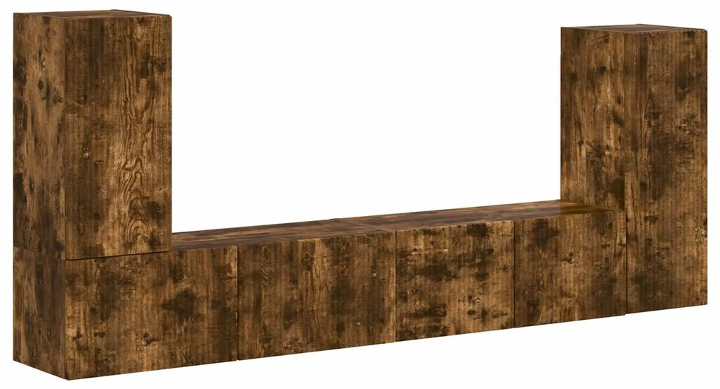 vidaXL 4 pcs Καπνιστό Δρύς