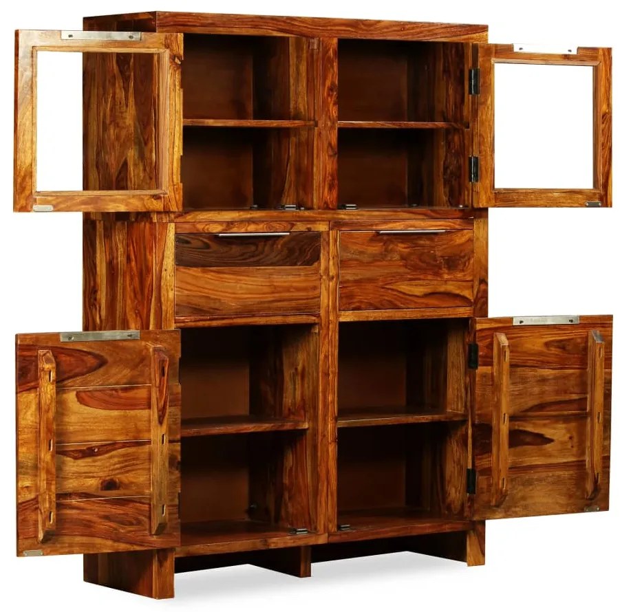 vidaXL Μπουφές Ψηλός 100 x 35 x 140 εκ. από Μασίφ Ξύλο Sheesham