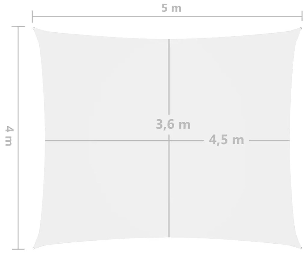 Πανί Σκίασης Ορθογώνιο Λευκό 4 x 5 μ. από Ύφασμα Oxford - Λευκό
